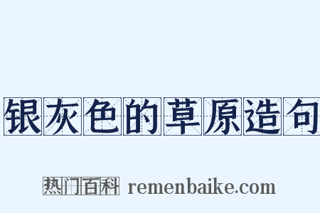 银灰色的草原造句是什么意思的图片